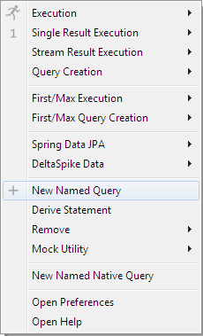 Add a NamedQuery with the context menu